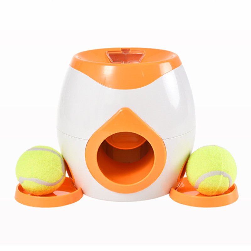 2 Balls Launcher Toy Training Dog Toy Slow Feeder Remote Puppy Pet Indoor Training Tennis Ball Feeder Machine