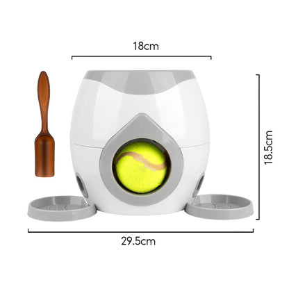 2 Balls Launcher Toy Training Dog Toy Slow Feeder Remote Puppy Pet Indoor Training Tennis Ball Feeder Machine