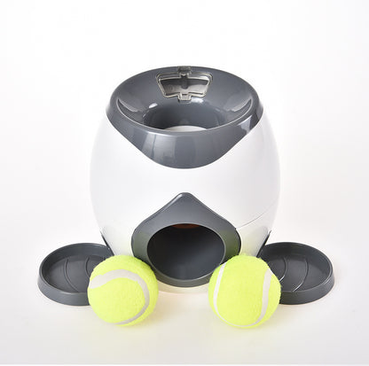 2 Balls Launcher Toy Training Dog Toy Slow Feeder Remote Puppy Pet Indoor Training Tennis Ball Feeder Machine