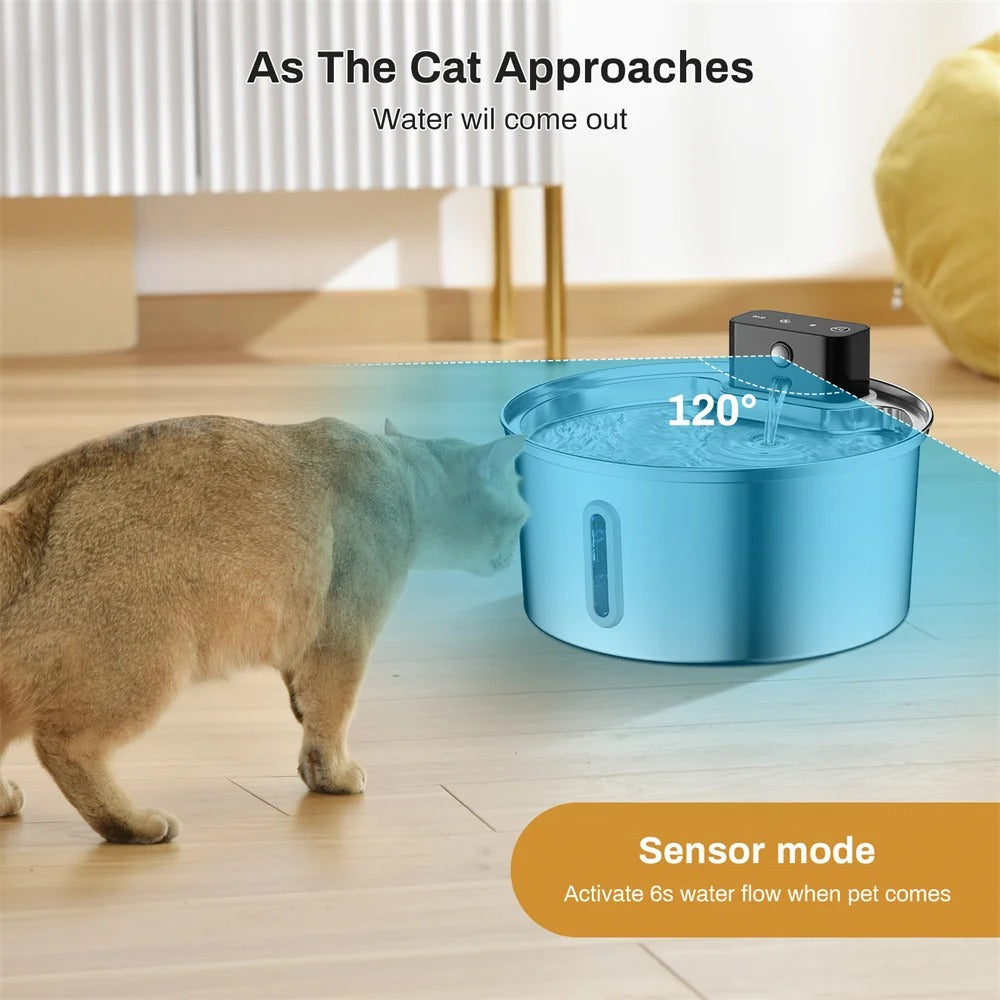 Pet intelligent water dispenser, wireless automatic sensing, cat water dispenser, 304 stainless steel water feeder