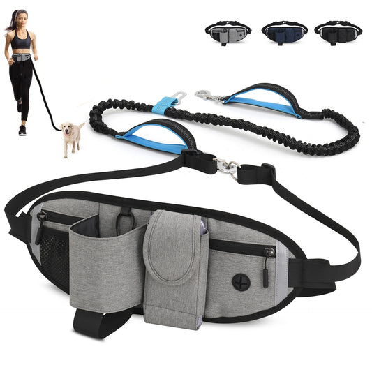 Running sports waist bag multifunctional waterproof pet waist bag outdoor anti-collision elastic dog walking waist bag