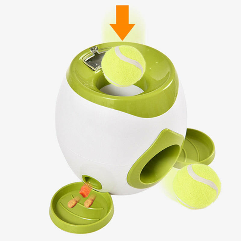 2 Balls Launcher Toy Training Dog Toy Slow Feeder Remote Puppy Pet Indoor Training Tennis Ball Feeder Machine