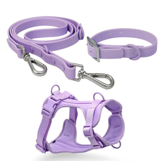 New Waterproof PVC Pet Dog Leash Small And Medium-Sized Dog Anti Bite Chest Strap Dog Leash