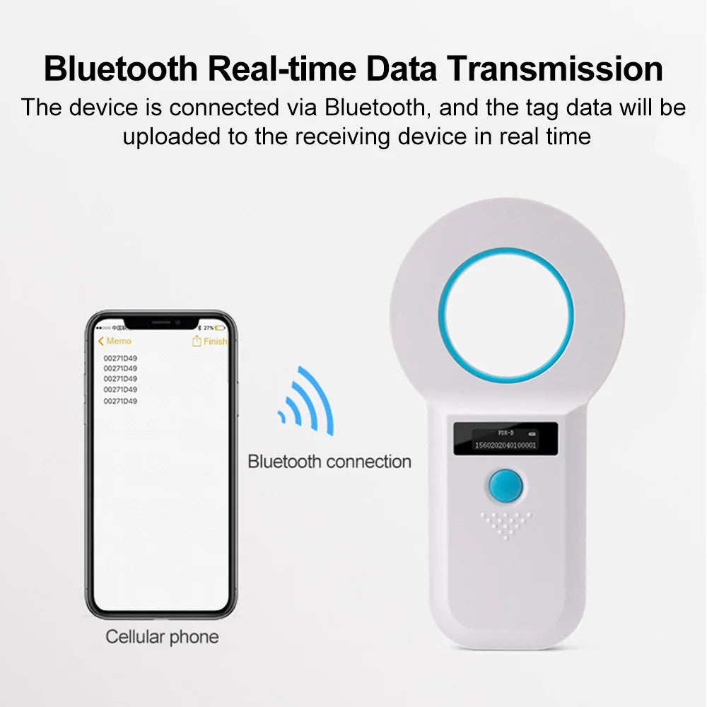 Rechargeable RFID Card ID Reader ISO11784/5 Pet Scanner 134kHz 125kHz Chip Transponder USB 2.0 Microchip Scanner For Animals