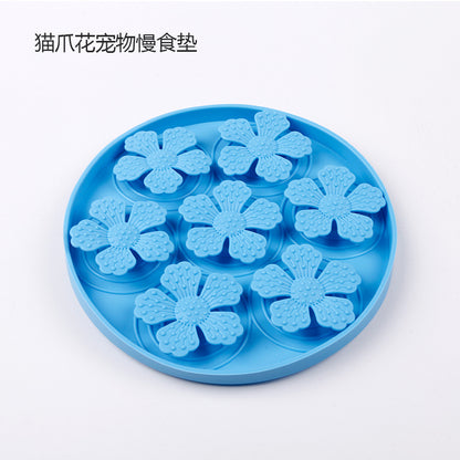 Dog Licking Pad Round Pet Slow Food Pad Silicone Suction Cup Dog Food Sniffing Pad Cat Feeding Basin Slow Food Placemat