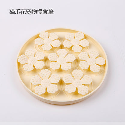 Dog Licking Pad Round Pet Slow Food Pad Silicone Suction Cup Dog Food Sniffing Pad Cat Feeding Basin Slow Food Placemat